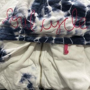 Zip up soulcycle sweatshirt